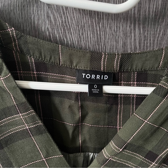 Torrid Plaid Button Blouse - Picture 3 of 6